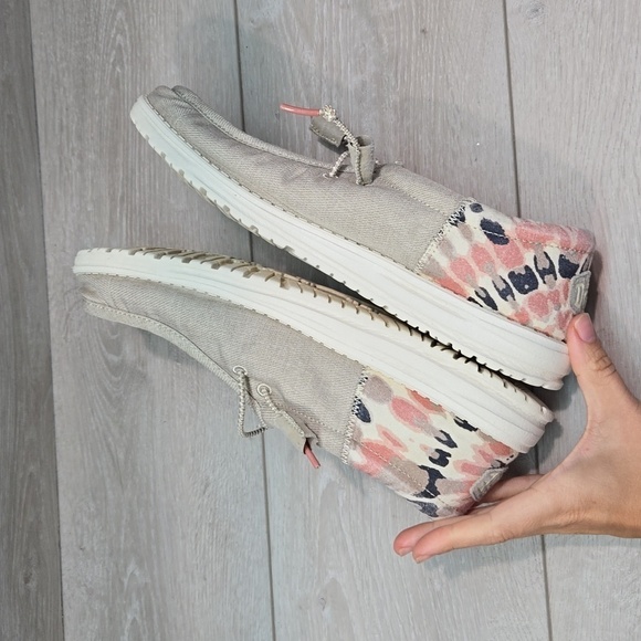 Hey Dude Mens Wally Funk tie dye tan Loafer Slip on shoes sz 10 - Picture 7 of 11